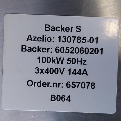 Backer AB 100kW Immersion Heater-Immersion Heater-Used Industrial Parts