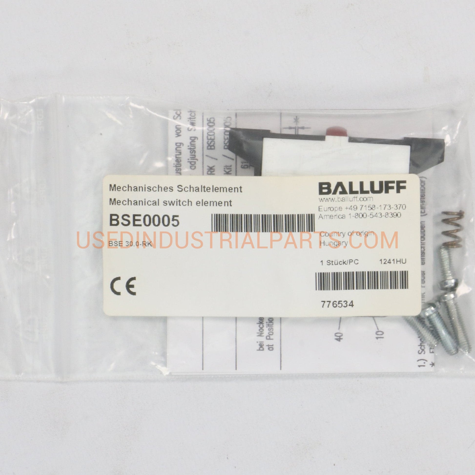 Balluff BSE0005 Mechanical Single Position Limit Switch-Mechanical Single Position Limit Switch-CA-06-04-05-Used Industrial Parts