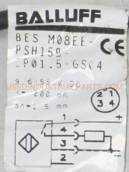 Balluff Inductive Sensor BES M08EE-PSH15B-EP01.5-Inductive Sensor-AB-03-02-Used Industrial Parts