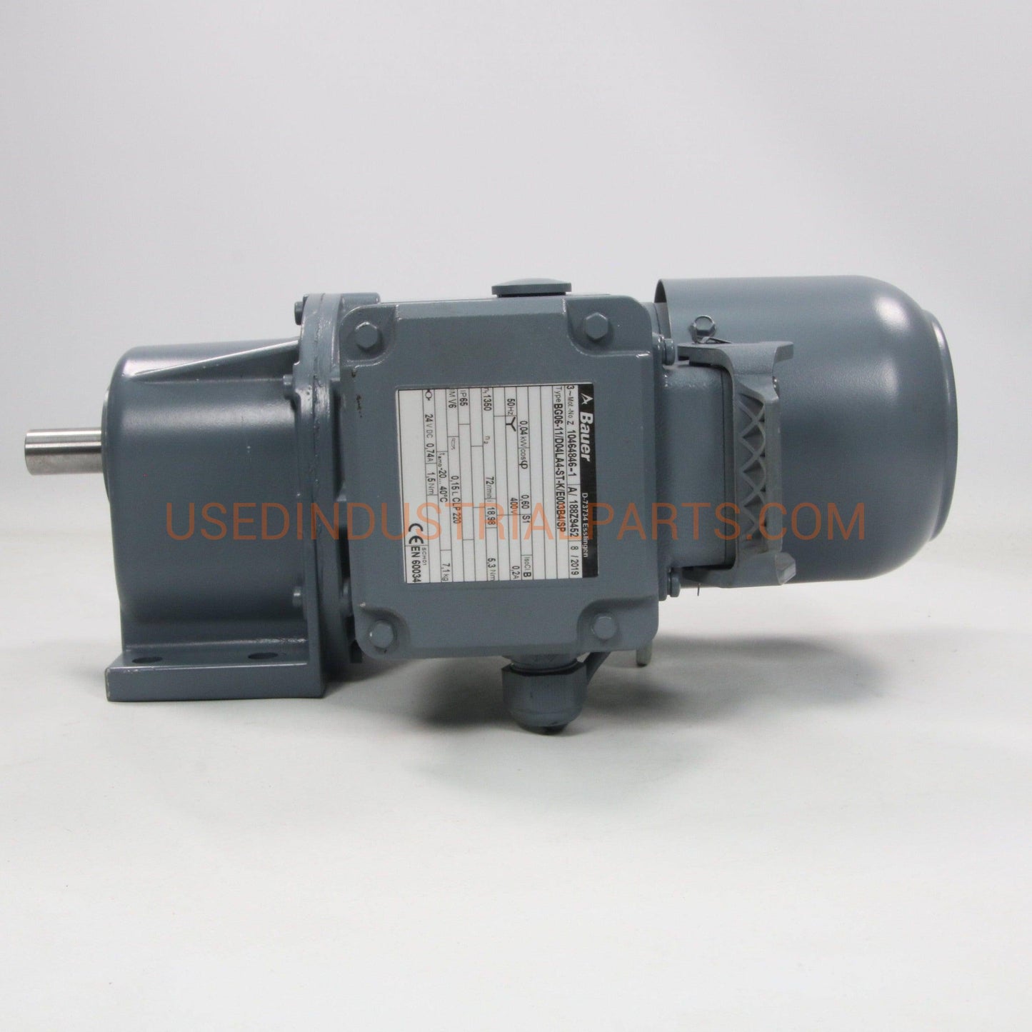 Bauer Gear Motor BG06-11/D04LA4-ST-K/E003B4/SP-Gear Motor-AC-03-01-Used Industrial Parts