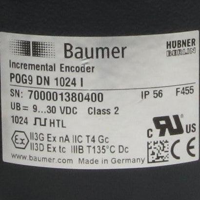 Baumer Hubner P0G9 DN 1024 I Heavy Duty Incremental Rotary Encoder-Heavy Duty Incremental Rotary Encoder-Used Industrial Parts