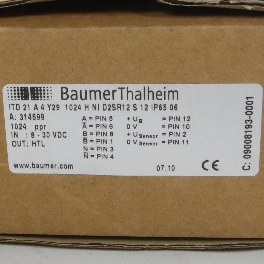 Baumer ITD 21 A4 Y29 Incremental Rotary Encoder-Incremental Rotary Encoder-Used Industrial Parts