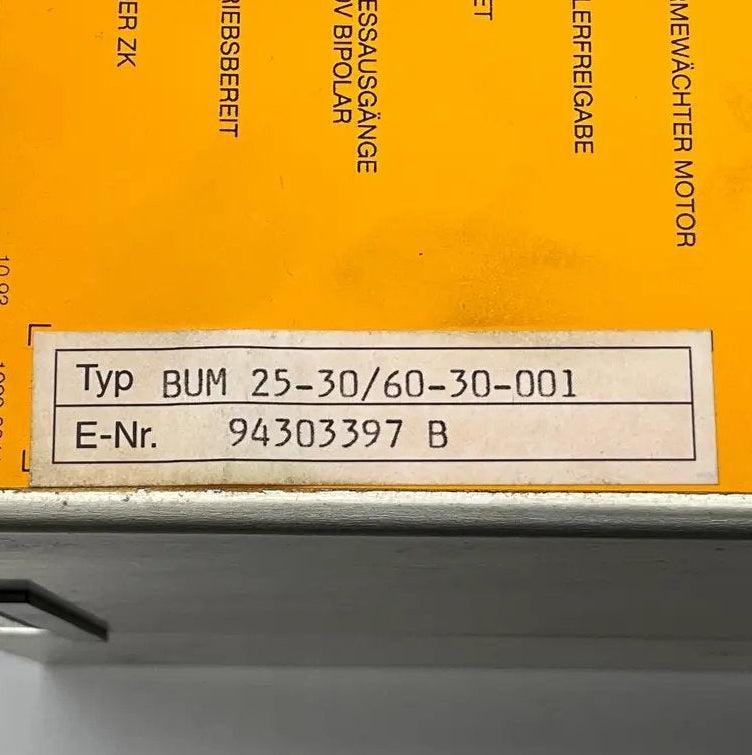 Baumuller BUM 25-30/60-30-001 - E Nr.: 94303397 B-Used Industrial Parts