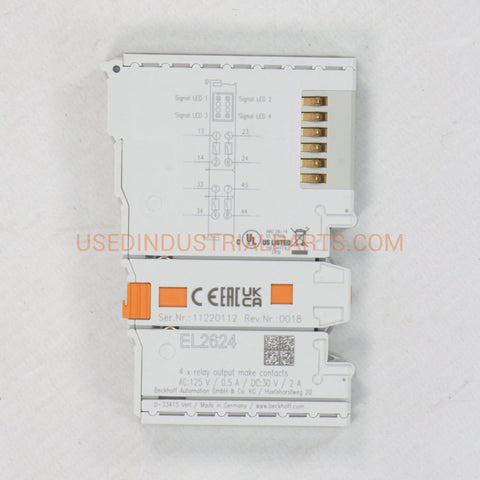 Image of Beckhoff EL2624 EtherCat Terminal-Ethercat Terminal-AE-05-05-06-Used Industrial Parts