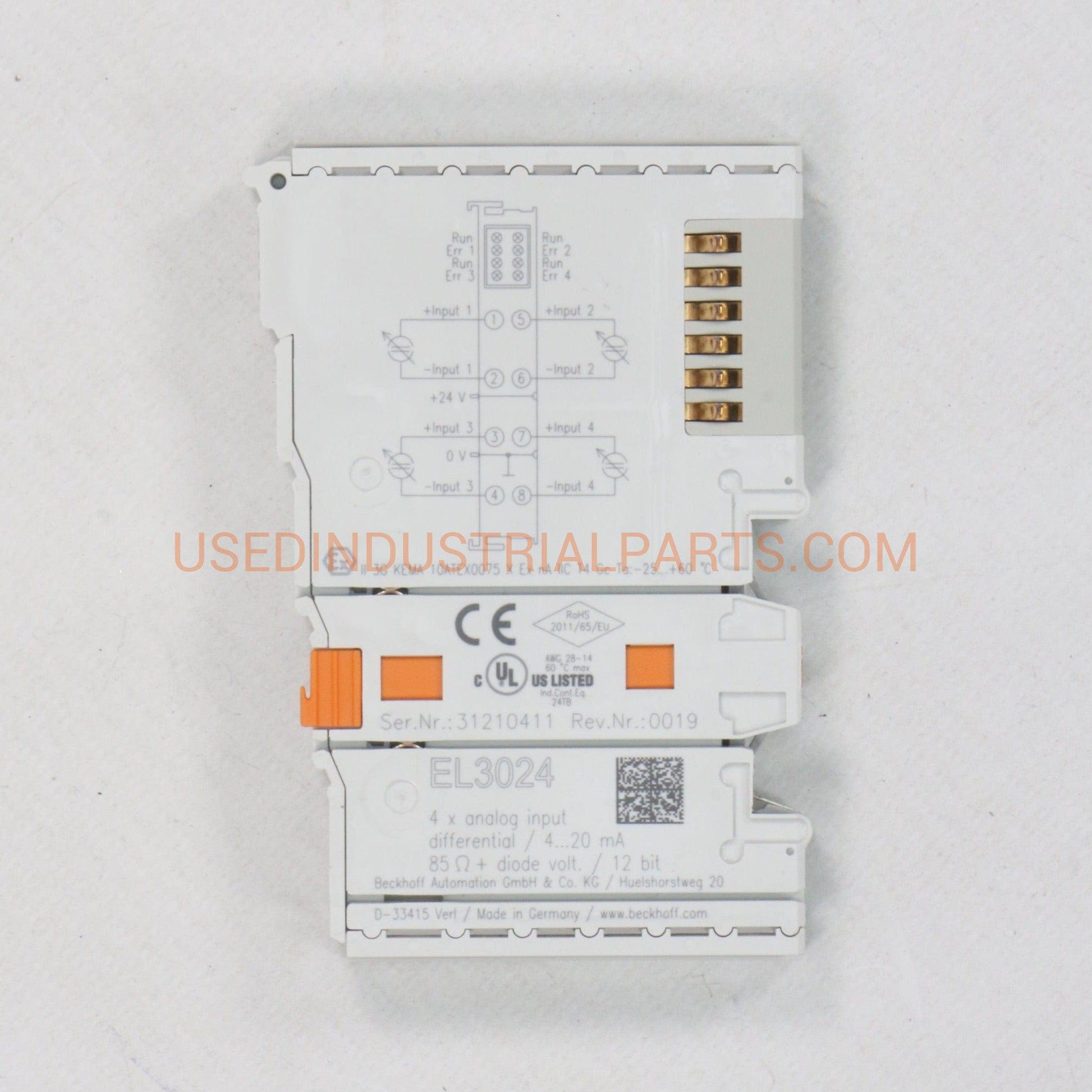 Beckhoff EL3024 EtherCat Terminal-Ethercat Terminal-AE-05-05-02-Used Industrial Parts