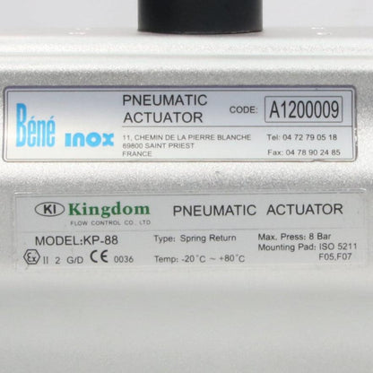 Bene Inox Kingdom KP 88 Pneumatic Actuator-Pneumatic Actuator-Used Industrial Parts