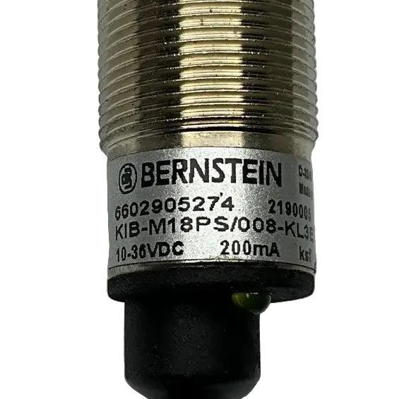 Bernstein KIB-M18PS/008-KL3E Inductive Proximity Sensor-Inductive Proximity Sensor-Used Industrial Parts