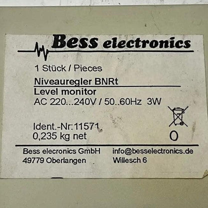 Bess Electronics BNRt Level Monitor-BNRt Level Monitor-Used Industrial Parts