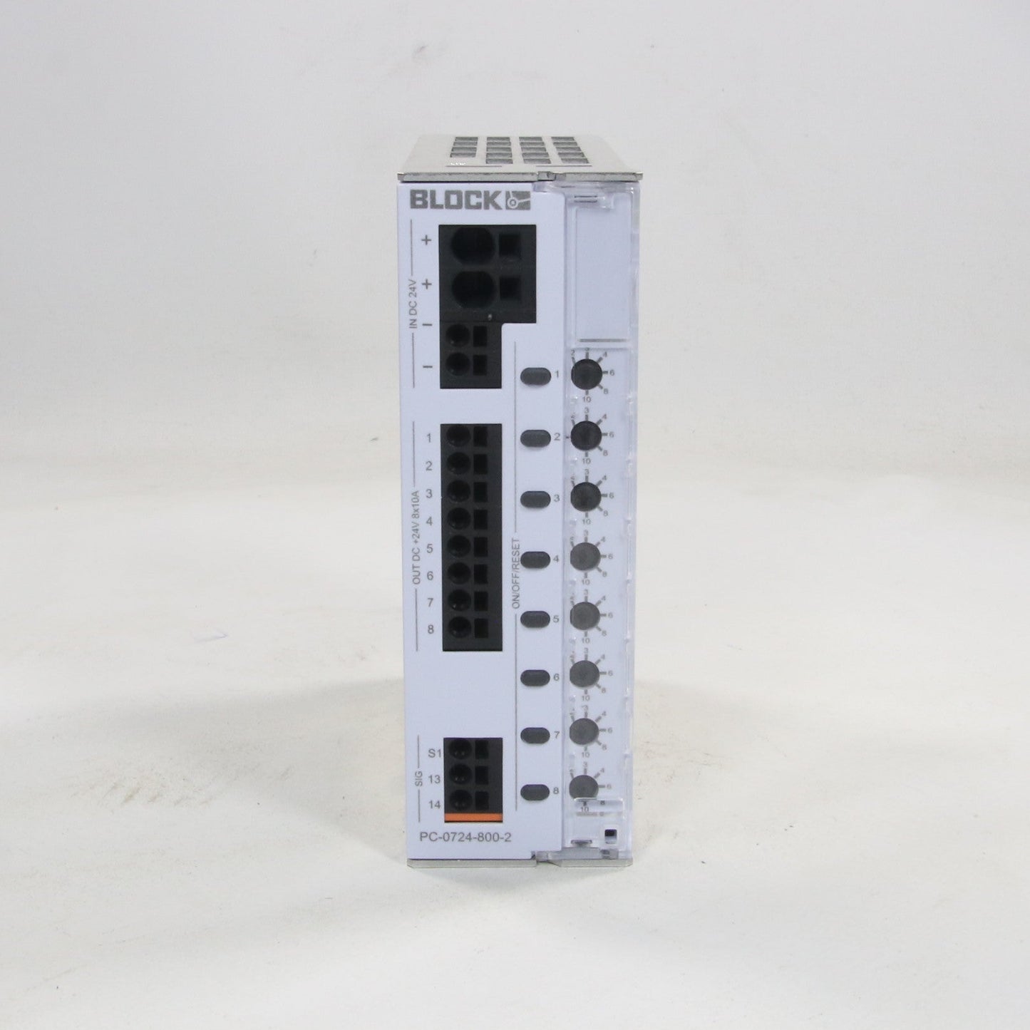 Block PC-0724-800-2 Electronic 8-Channel Circuit Breaker-Electronic 8-Channel Circuit Breaker-Used Industrial Parts
