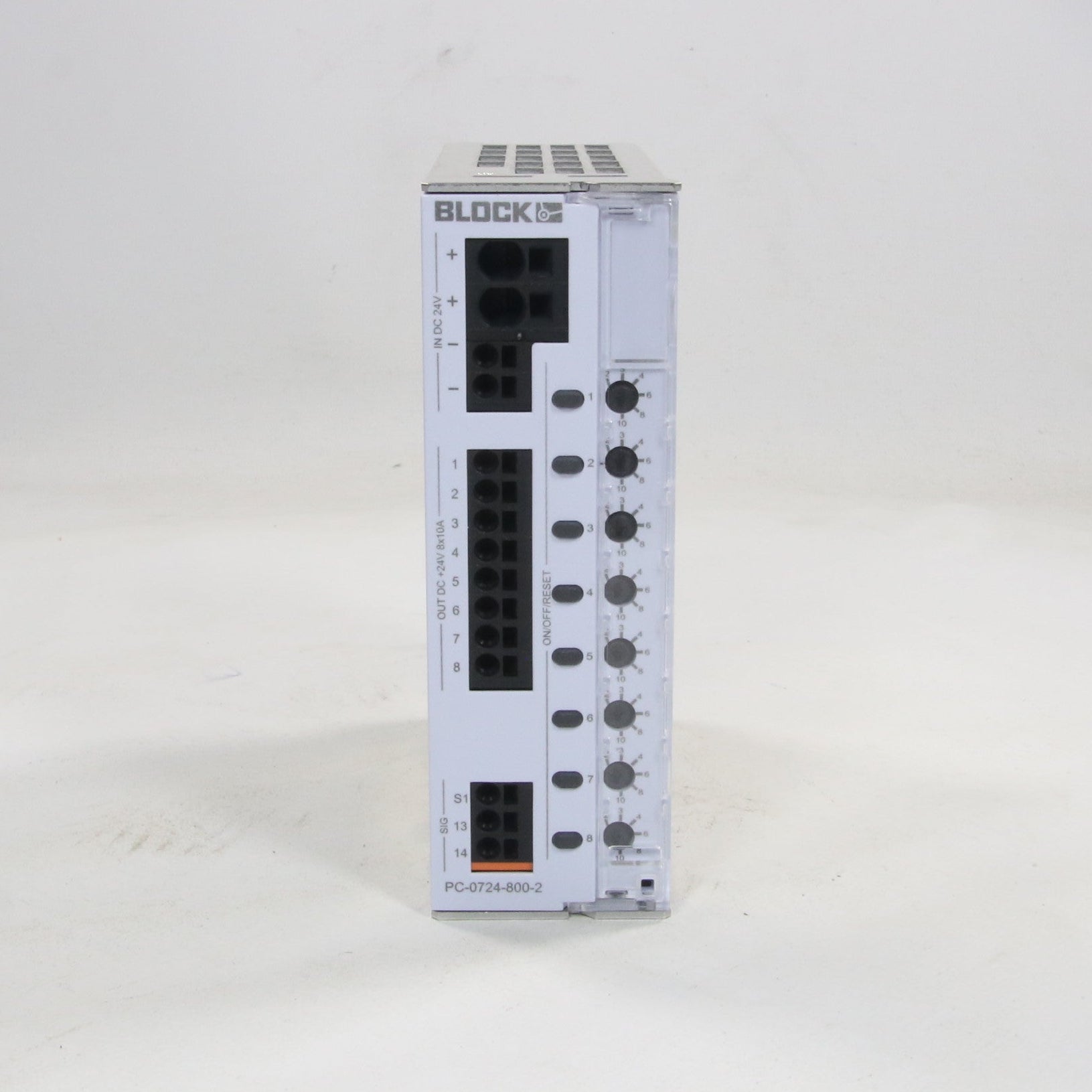 Block PC-0724-800-2 Electronic 8-Channel Circuit Breaker-Electronic 8-Channel Circuit Breaker-Used Industrial Parts