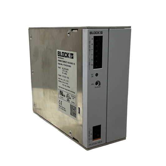 Block Power Compact - 1AC/24DC-10 Power Supply-Power Supply-01-AA-03-10-05-6152428433428-Used Industrial Parts