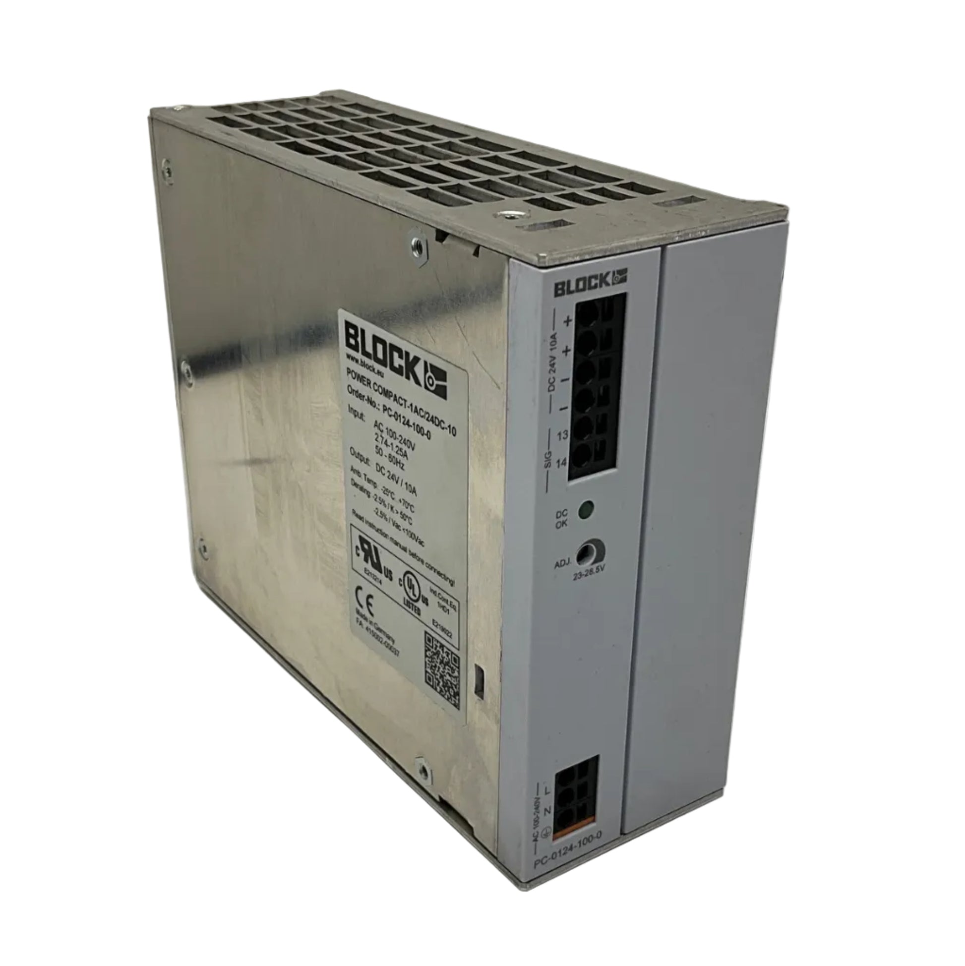 Block Power Compact - 1AC/24DC-10 Power Supply-Power Supply-01-AA-03-10-05-Used Industrial Parts