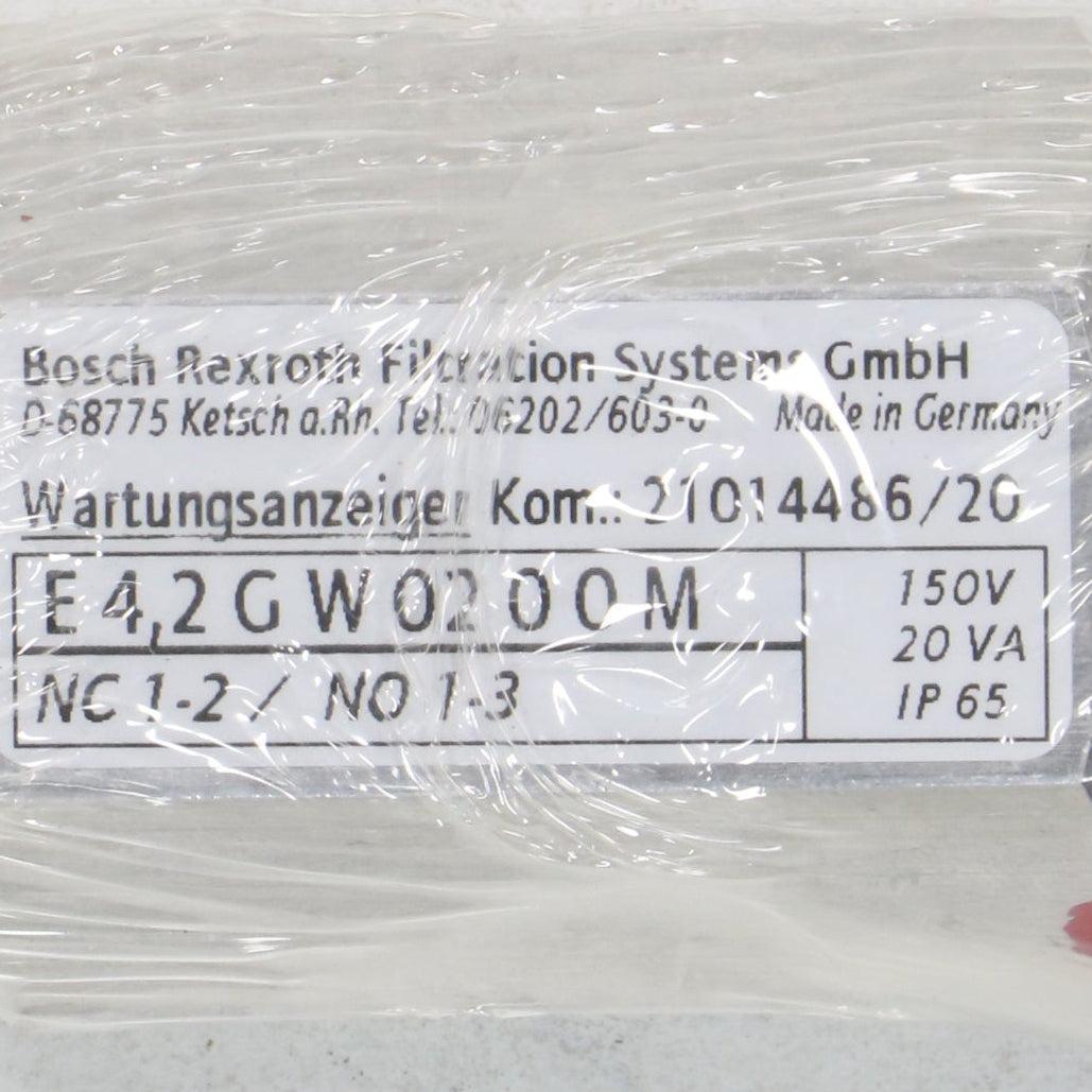 Bosch Rexroth Filtration Systems E4,2GW0200M Maintenance Indicator-Maintenance Indicator-Used Industrial Parts