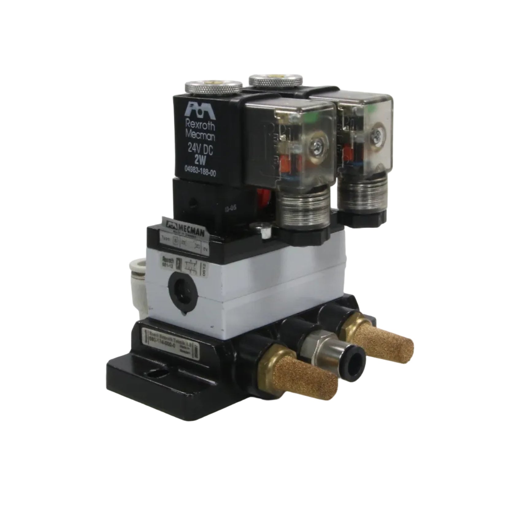 Bosch Rexroth Mecman Double Solenoid Valve with Subplate-Double Solenoid Valve with Subplate-DC-03-06-07-6152428772787-Used Industrial Parts