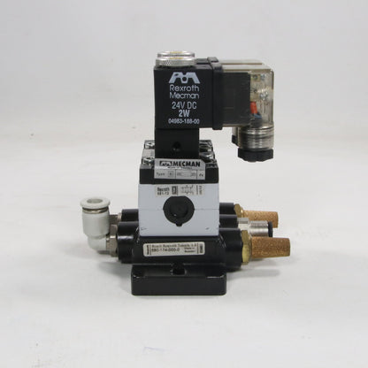 Bosch Rexroth Mecman Double Solenoid Valve with Subplate-Double Solenoid Valve with Subplate-Used Industrial Parts