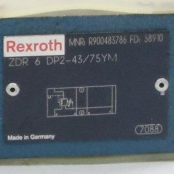 Bosch Rexroth ZDR 6 DP2 43 75YM Pressure Reducing Valve-Pressure Reducing Valve-Used Industrial Parts