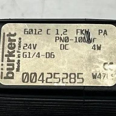 Burkert 2510 AS-i Cable Plug & 6012 24V Solenoid Coil-Cable Plug & Solenoid Coil-Used Industrial Parts