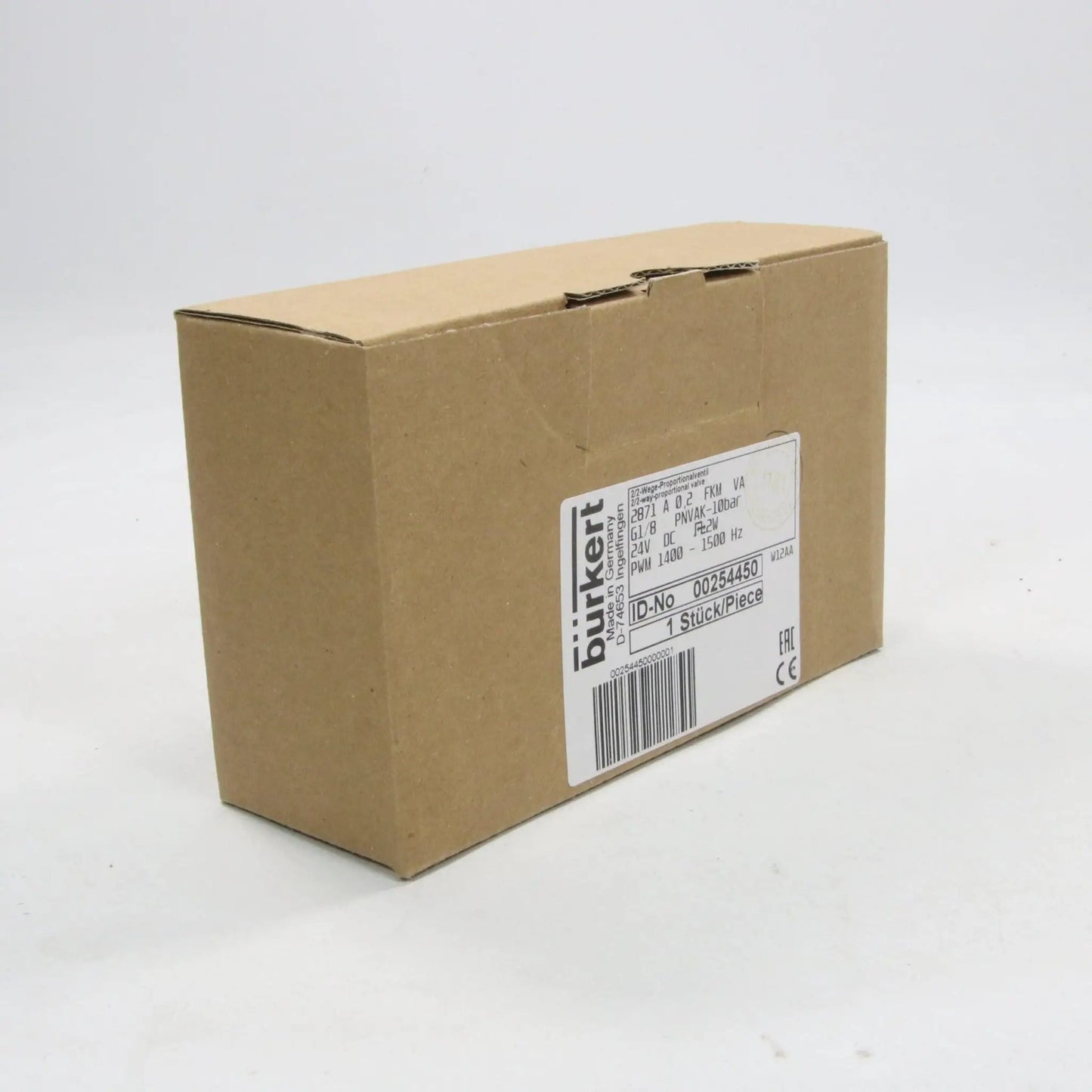 Burkert 2871 2-Way Solenoid Control Valve 24V DC G1/8-Standard Solenoid Controller-Used Industrial Parts