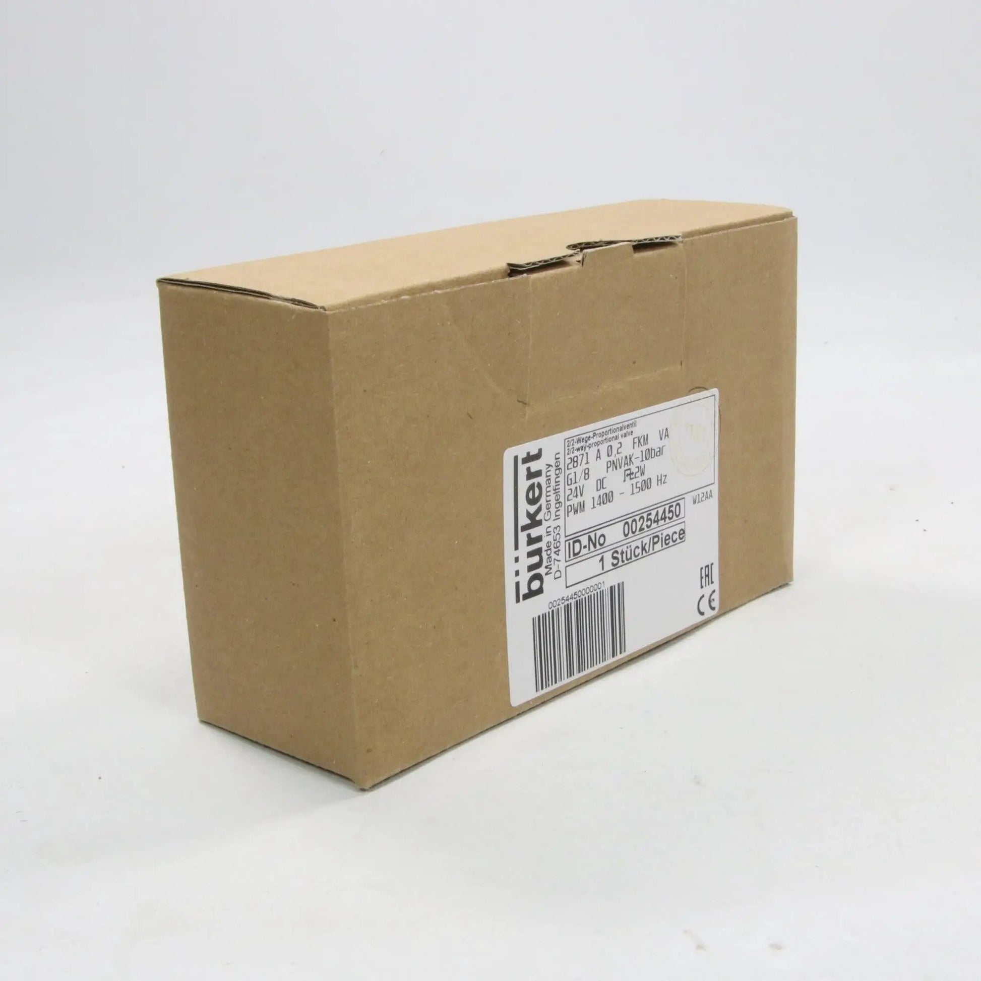 Burkert 2871 2-Way Solenoid Control Valve 24V DC G1/8-Standard Solenoid Controller-Used Industrial Parts