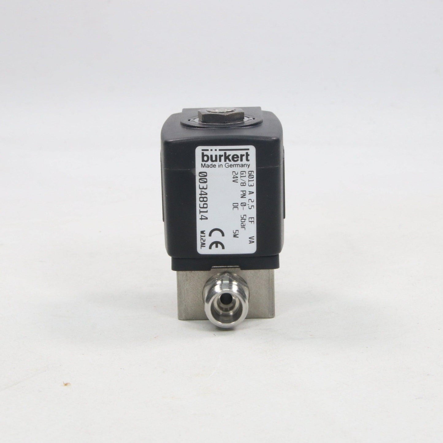 Burkert 6013 348914 Direct Acting 2/2 Way Solenoid Valve-Solenoid Valve-Used Industrial Parts