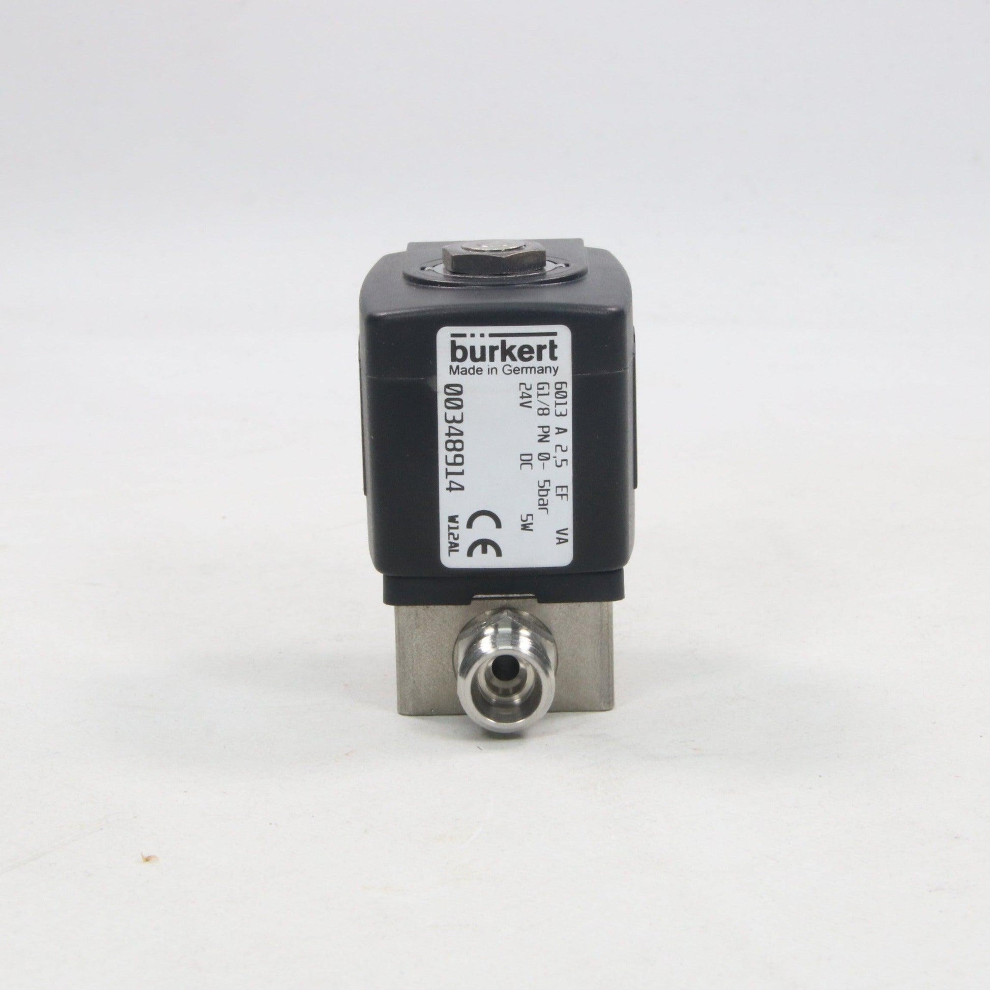 Burkert 6013 348914 Direct Acting 2/2 Way Solenoid Valve-Solenoid Valve-Used Industrial Parts