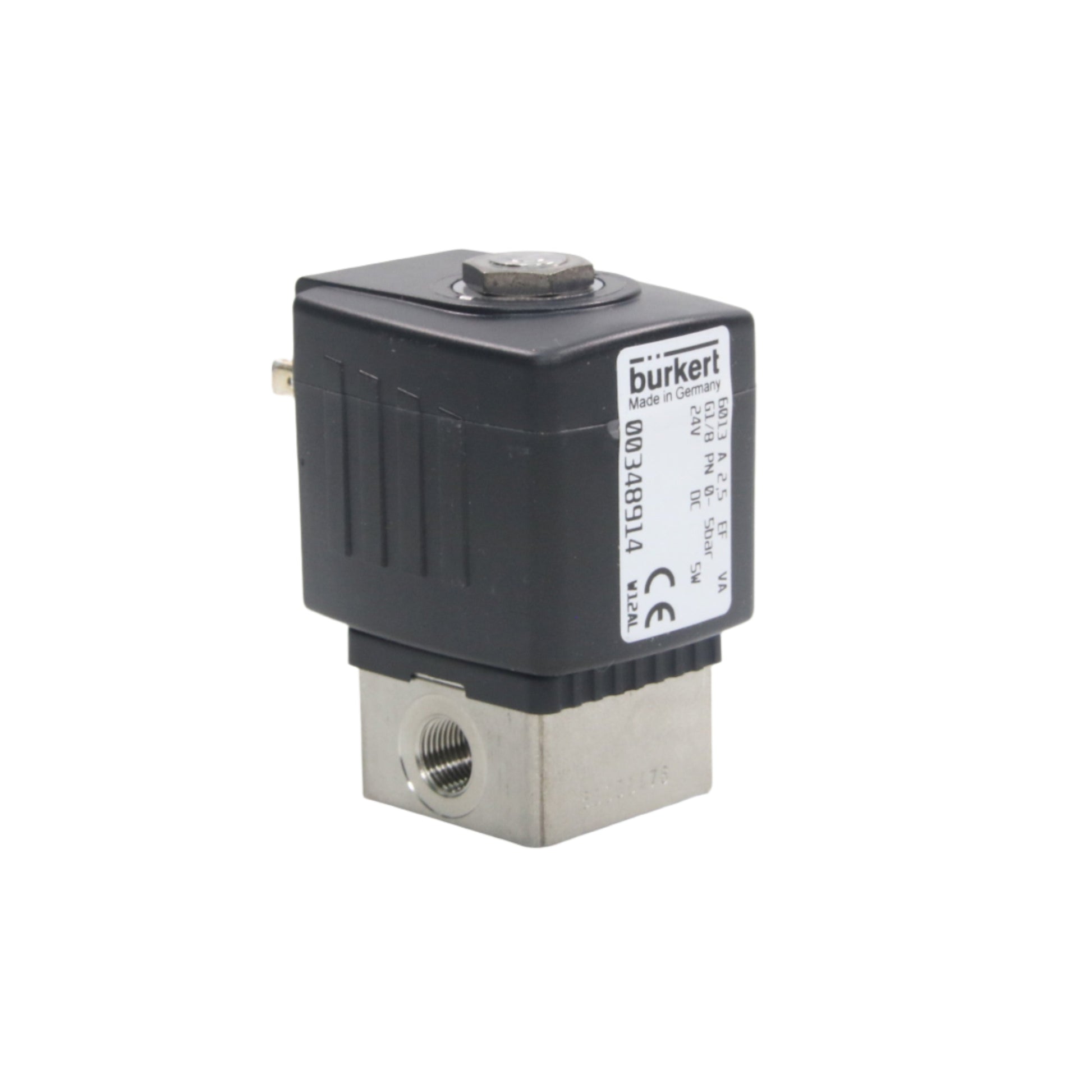 Burkert 6013 348914 Direct Acting 2/2 Way Solenoid Valve-Solenoid Valve-Used Industrial Parts