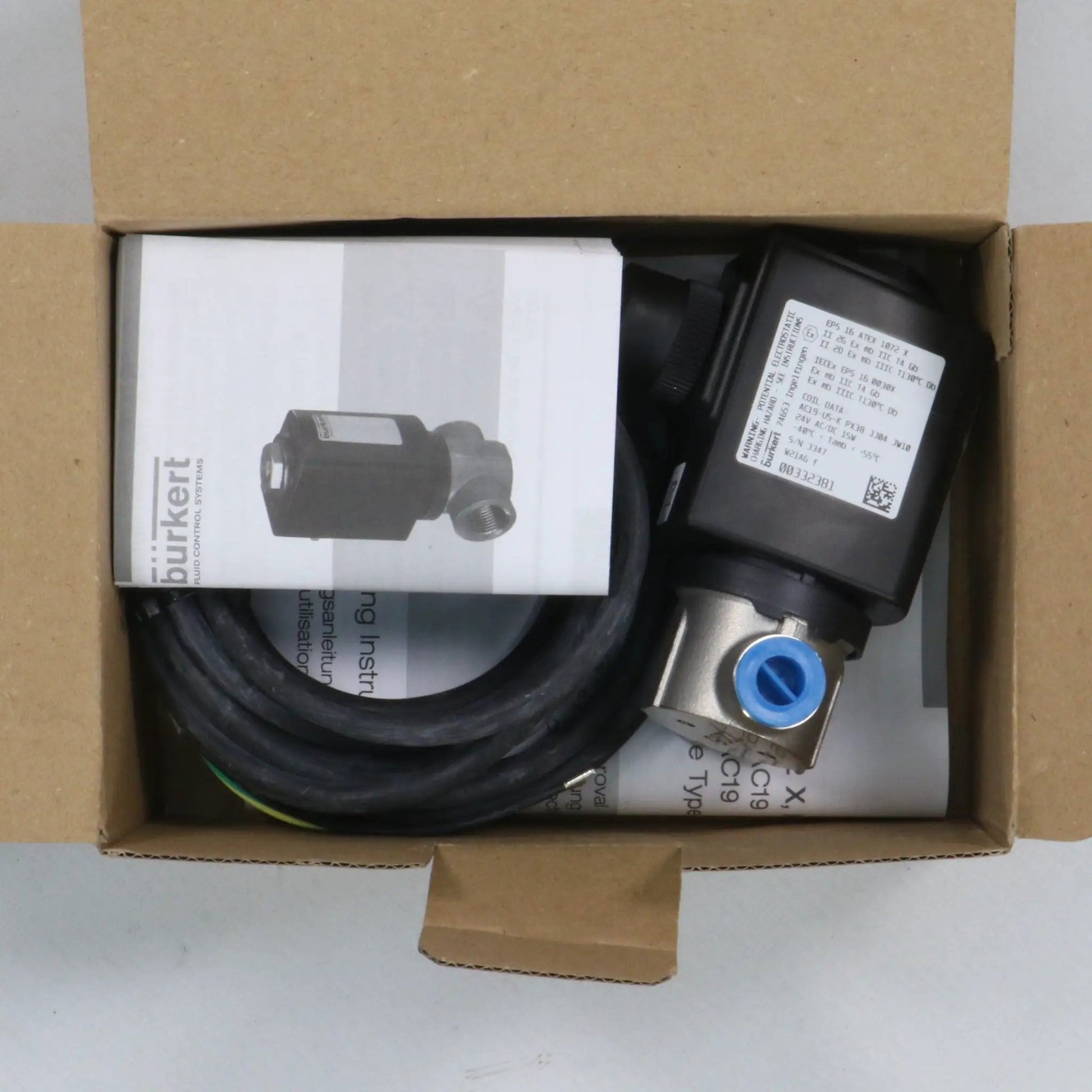 Burkert 6027 2-Way Solenoid Valve 00380702-Solenoid Valve-Used Industrial Parts