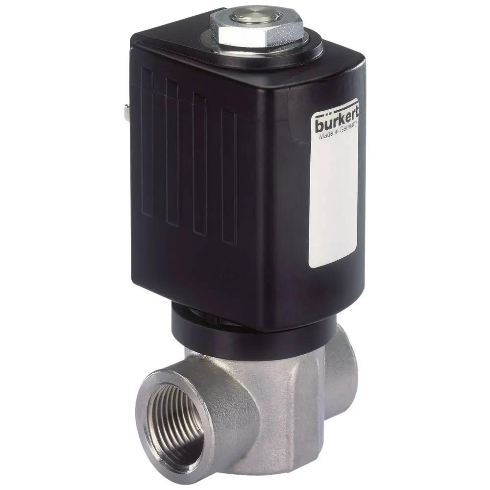 Burkert 6027 2-Way Solenoid Valve, 1/4" 24V 60 Bar-Solenoid Valve-BC-04-02-6152424847830-Used Industrial Parts