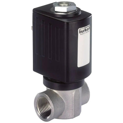 Burkert 6027 2-Way Solenoid Valve, 1/4" 24V 60 Bar-Solenoid Valve-BC-04-02-6152424847830-Used Industrial Parts