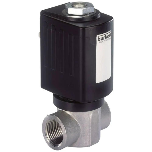 Burkert 6027 2-Way Solenoid Valve, 1/4" 24V 60 Bar-Solenoid Valve-BC-04-02-6152424847830-Used Industrial Parts