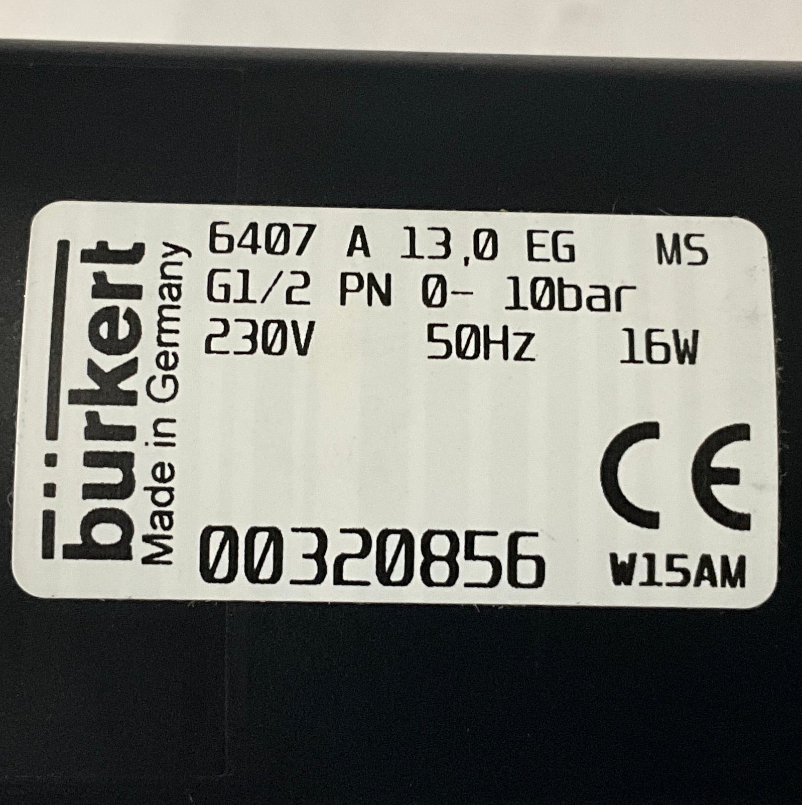 Burkert 6407 Servo Assisted Piston Valve 320856-Servo Assisted Piston Valve-Used Industrial Parts