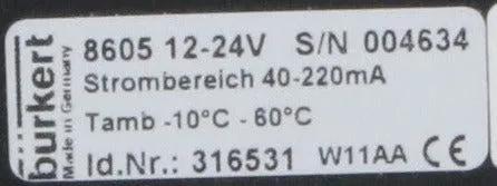 Burkert 8605 Digital Controller for Proportional Valves-Programmable Digital Controller-Used Industrial Parts