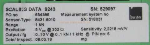 Image of Burster Amplifier Module 9243-Amplifier Module-AB-07-06-Used Industrial Parts