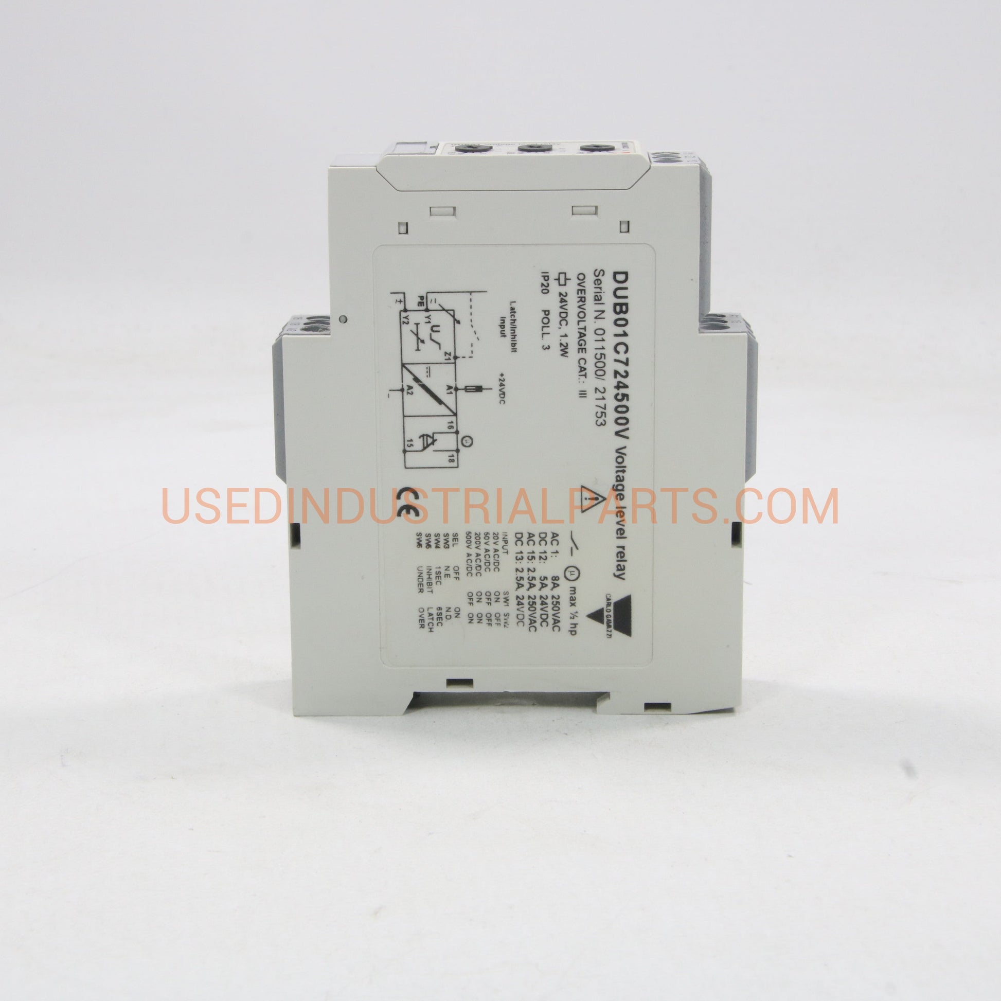 Carlo Gavazzi DUB01C724500V Voltage Level Relay-Voltage Level Relay-AD-05-03-Used Industrial Parts