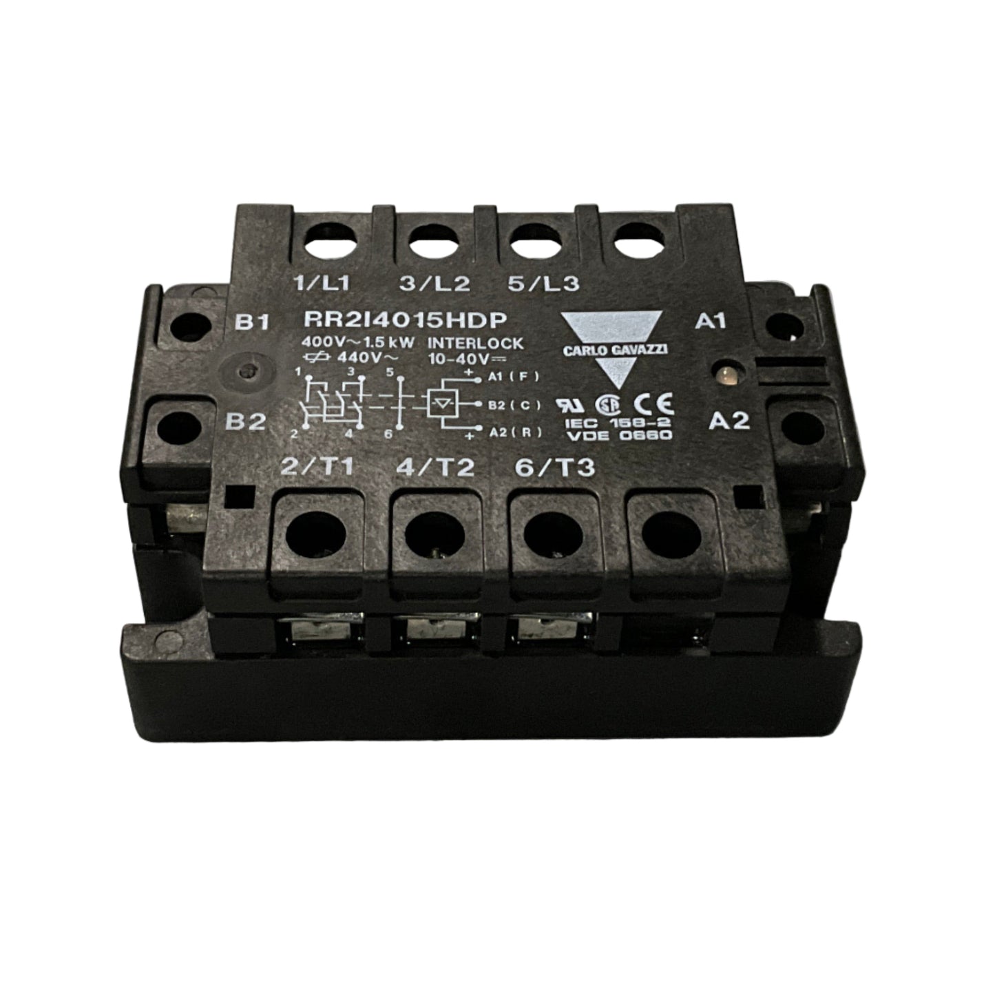 Carlo Gavazzi RR2I4015HDP Solid State 3 Phase Relay-Solid State 3 Phase Relay-Used Industrial Parts