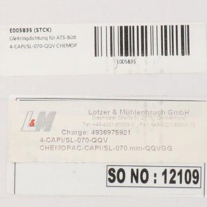 Chemopac CAPI/SL-070 mm-QQVGG Cartridge Mounted Universal Seal-Cartridge Mounted Universal Seal-Used Industrial Parts