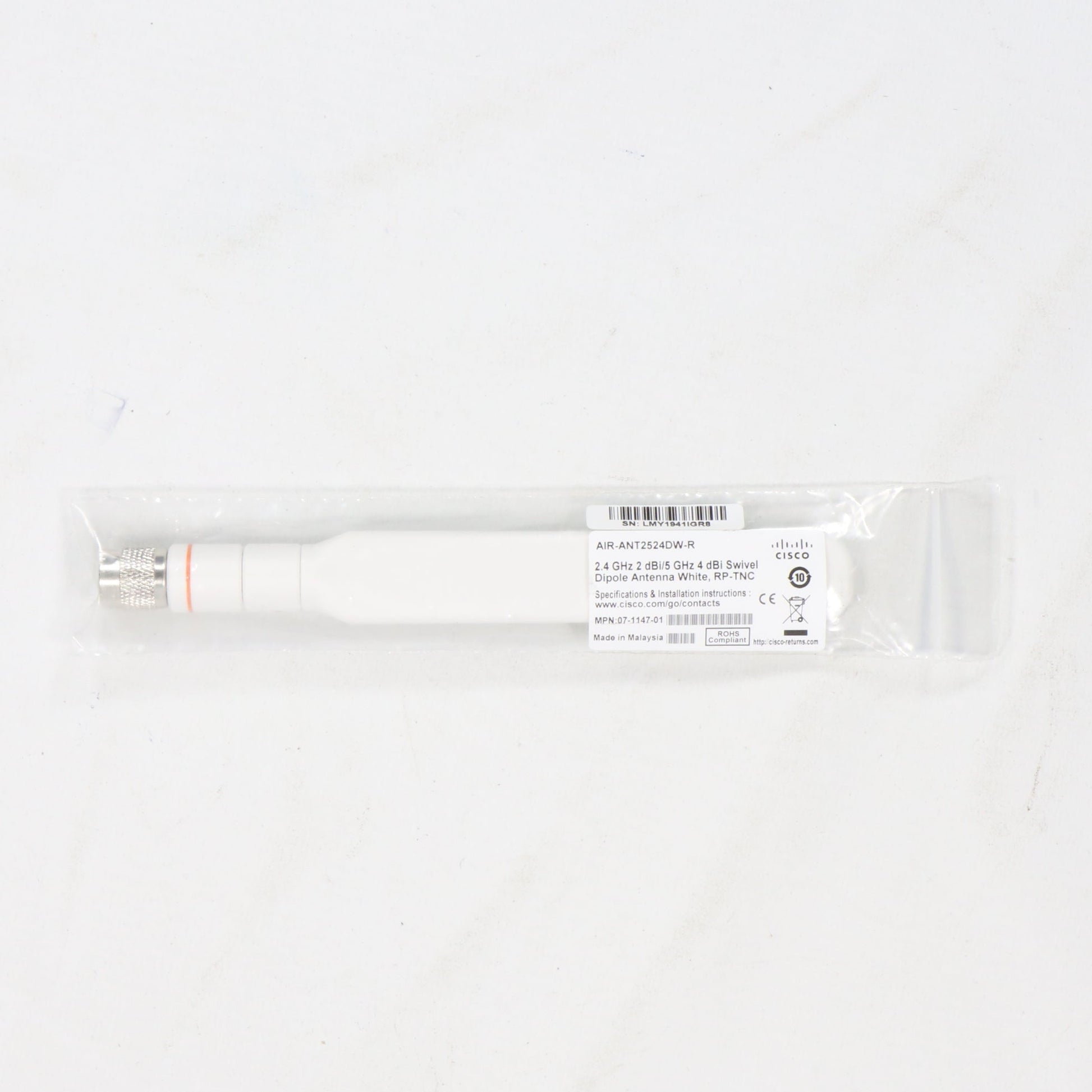 Cisco AIR-ANT2524DW-R Swivel Dipole Antenna-Swivel Dipole Antenna-Used Industrial Parts