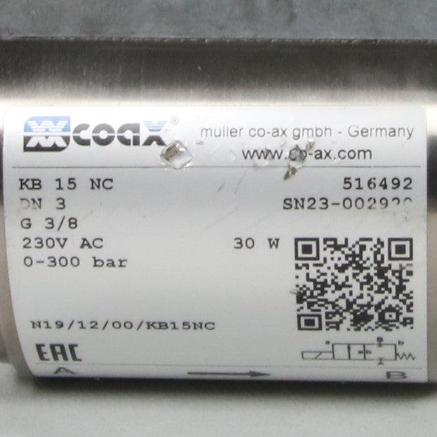 Coax KB 15 NC Direct Acting Coaxial Valve-Direct Acting Coaxial Valve-Used Industrial Parts
