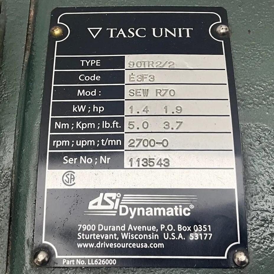 DSI Dynamatic 90TR2/2 Adjustable Speed Eddy-Current Drive with Controller-Adjustable Speed Eddy-Current Drive-Used Industrial Parts