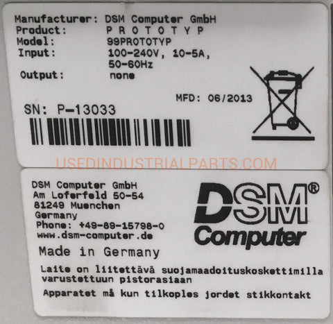 DSM Computer GmbH Infinity Industrial Computer-Industrial Computer-CA-01-08-Used Industrial Parts