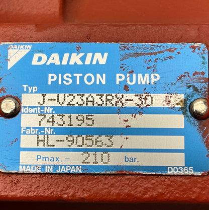 Daikin J-V23A3RX-30 Hydraulic Piston Pump-Hydraulic Piston Pump-Used Industrial Parts