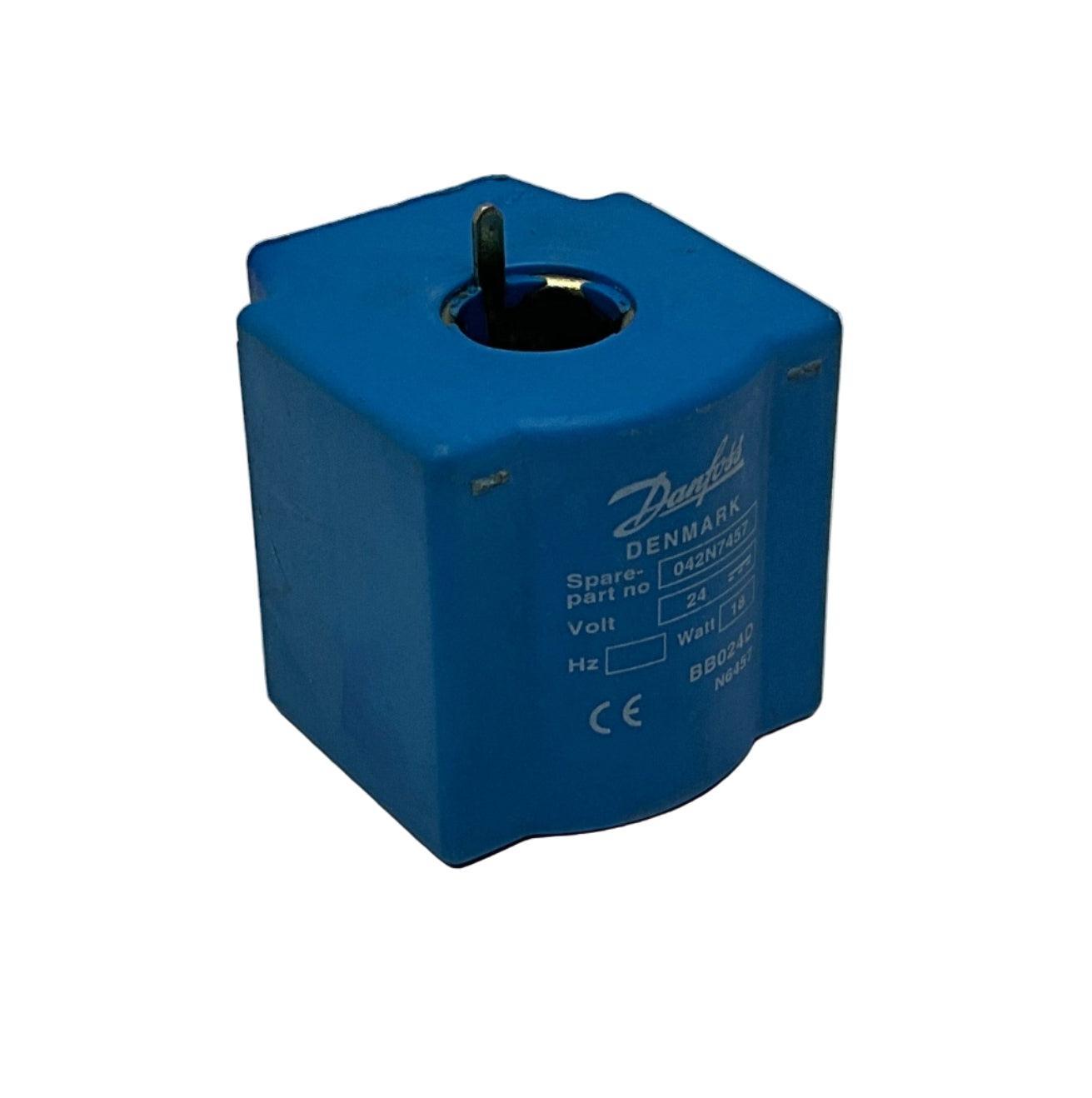 Danfoss 042N7457 Solenoid Coil - 24 V DC-Solenoid Coil-01-AA-02-07-03-6152428053046-Used Industrial Parts