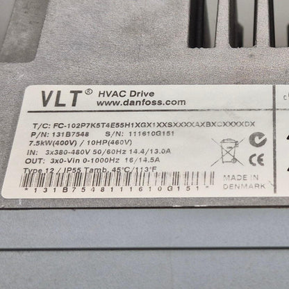 Danfoss 131B7548 VLT HVAC Drive Frequency Converter-Frequency Converter-Used Industrial Parts