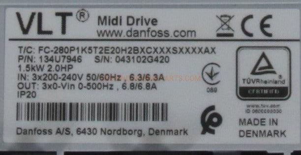 Danfoss 134U7946 Midi Drive Frequency Converter-Frequency Converter-AA-06-08-Used Industrial Parts