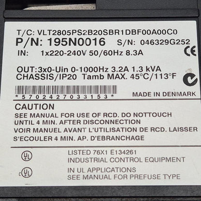 Danfoss VLT 2800 - 195N0016 Frequency Converter-Frequency Converter-Used Industrial Parts