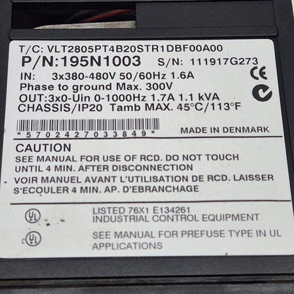 Danfoss VLT 2800 - 195N1003 Frequency Converter-Frequency Converter-Used Industrial Parts