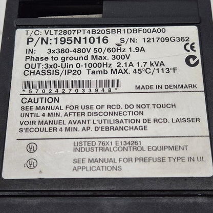Danfoss VLT 2800 - 195N1016 Frequency Converter-Frequency Converter-Used Industrial Parts