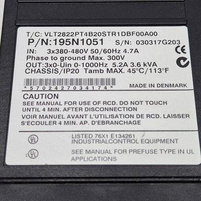 Danfoss VLT 2800 - 195N1051 Frequency Converter-Frequency Converter-Used Industrial Parts