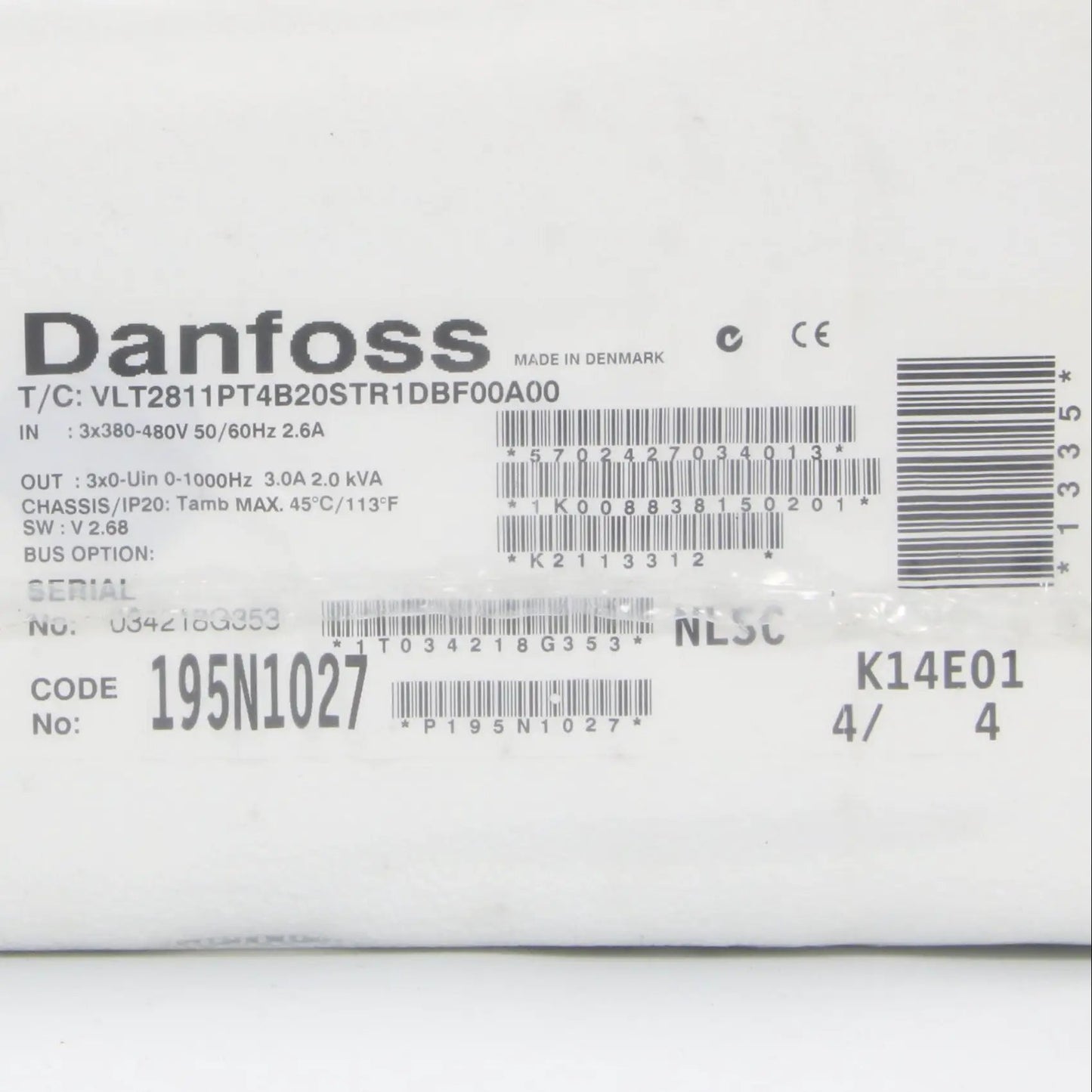 Danfoss VLT 2800 Midi Drive - 195N1027 Frequency Converter-Frequency Converter-Used Industrial Parts