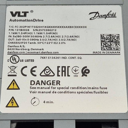 Danfoss VLT Automation Drive - 131B0036 Frequency Converter-Frequency Converter-Used Industrial Parts